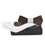 Wooden bow tie with handkerchiefs and cufflinks Gaira 709054