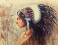 Malování podle čísel Indiánská žena M992127