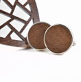 Wooden bow tie with cufflinks