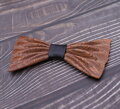 Wooden bow tie