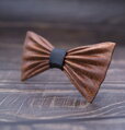 Wooden bow tie