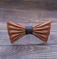 Wooden bow tie