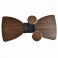 Wooden bow tie with cufflinks