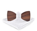 Wooden bow tie with handkerchiefs Gaira 709063