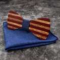 Wooden bow tie with handkerchiefs Gaira 709076