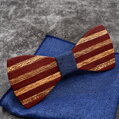 Wooden bow tie with handkerchiefs Gaira 709076