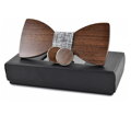 Wooden bow tie with cufflinks Gaira 709077