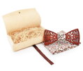 Wooden bow tie with handkerchiefs Gaira 709084