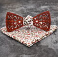 Wooden bow tie with handkerchiefs Gaira 709084