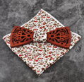 Wooden bow tie with handkerchiefs Gaira 709084