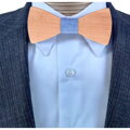 Wooden bow tie with handkerchiefs and cufflinks Gaira 709219