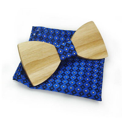Wooden bow tie with handkerchiefs Gaira 709808