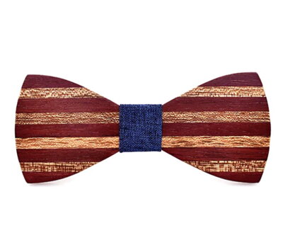 Wooden bow tie with handkerchiefs Gaira 709076