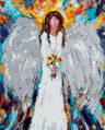 Malování podle čísel Anděl s květy M992442